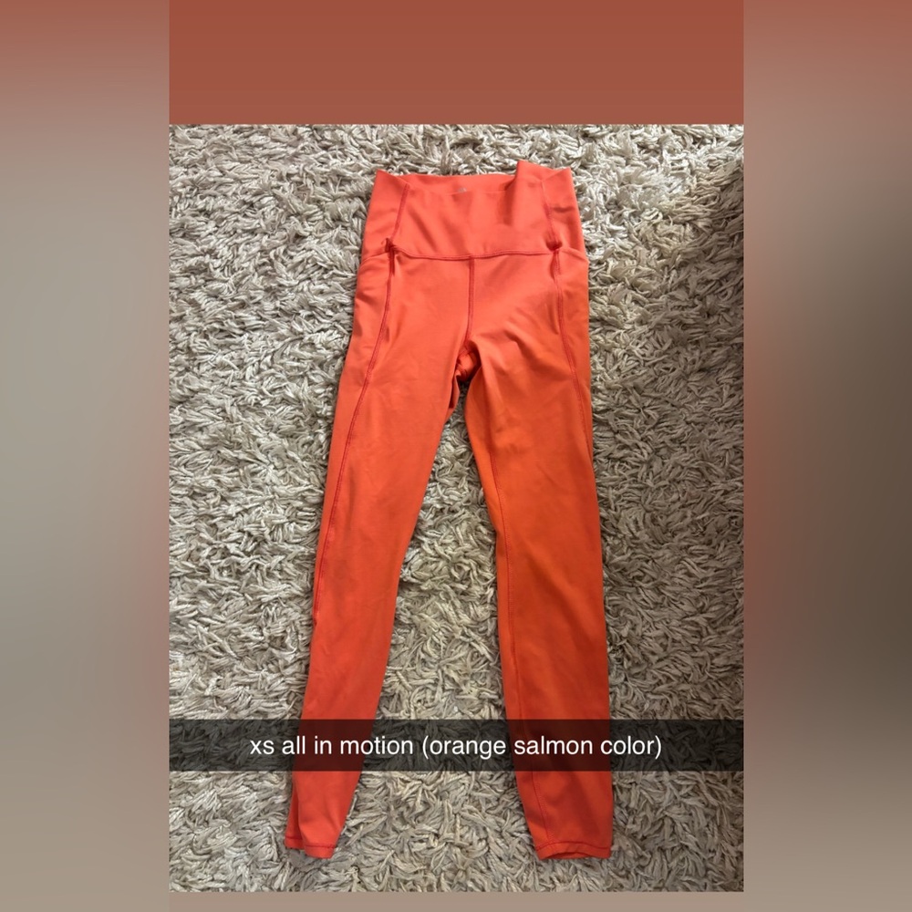 All in Motion Bright Orange Leggings